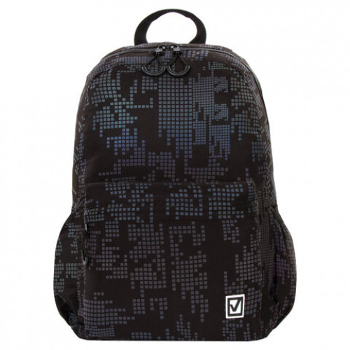 Рюкзак BRAUBERG BRIGHT универсальный, СВЕТЯЩИЙСЯ РИСУНОК, Pixels, 42х31х15 см, 229943