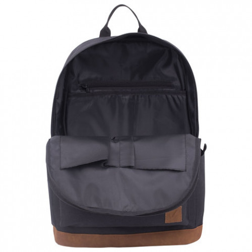 Рюкзак BRAUBERG универсальный, сити-формат, Black Melange, с защитой от влаги, 43х30х17 см, 228841