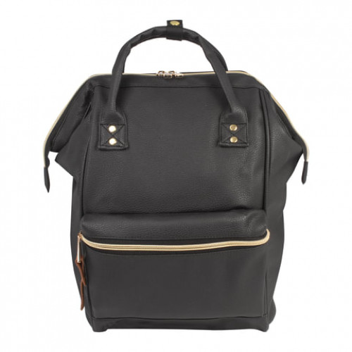 Рюкзак BRAUBERG молодежный, Блэк, искуственная кожа, черный, 34х23х15 см, 227081