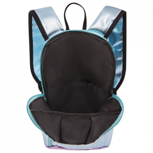 Рюкзак STAFF FASHION AIR компактный, блестящий, ЛОЙС, бирюзово-розовый, 40х23х11 см, 270302