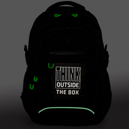 Рюкзак BRAUBERG CONTENT универсальный, 2 отделения, светоотражающий принт, Think, 47х33х18 см, 270764