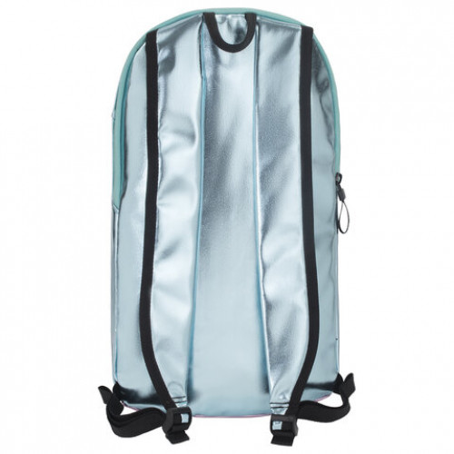 Рюкзак STAFF FASHION AIR компактный, блестящий, ЛОЙС, бирюзово-розовый, 40х23х11 см, 270302