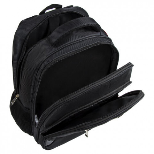 Рюкзак BRAUBERG Flagman, размер 46х35х25 см, 35 л, ткань, черно-красный, 224454