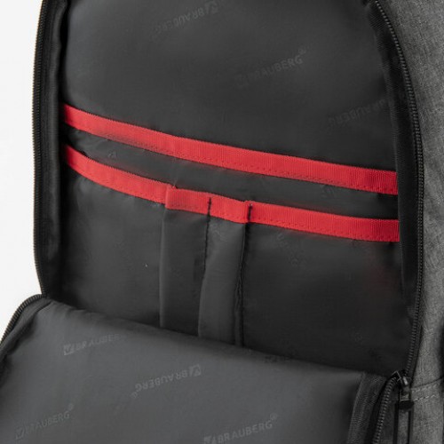 Рюкзак BRAUBERG URBAN универcальный, с отделением для ноутбука, USB-порт, Charge, серый, 46х31х15 см, 271655