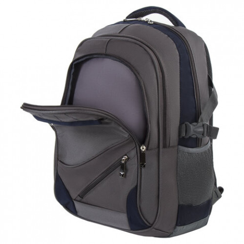 Рюкзак BRAUBERG MainStream 1, 35 л, размер 45х32х19 см, ткань, серо-синий, 224445