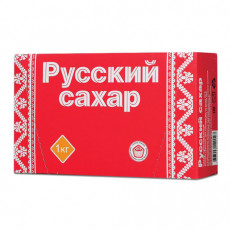 Сахар-рафинад Русский, 1 кг (196 кусочков, размер 15х16х21 мм), картонная упаковка