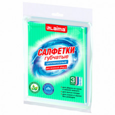 Салфетки губчатые для уборки кухни 15х18 см, ЦЕЛЛЮЛОЗНЫЕ, КОМПЛЕКТ 3 шт., цветные, LAIMA, 700265 Салфетки губчатые для уборки кухни 15х18 см, ЦЕЛЛЮЛОЗНЫЕ, КОМПЛЕКТ 3 шт., цветные, LAIMA, 700265