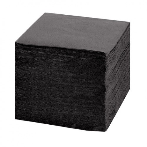 Салфетки бумажные 400 шт., 24х24 см, Big Pack, черные, 100% целлюлоза, LAIMA, 115401