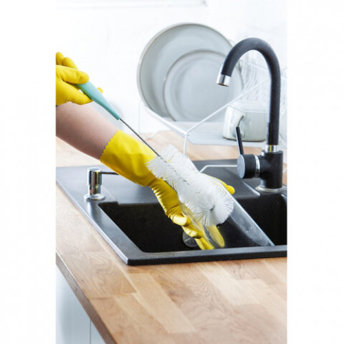 Ершик для мытья бутылок, ширина 6см, длина с рукояткой 36см, пластиковый, ассорти, YORK, 041080