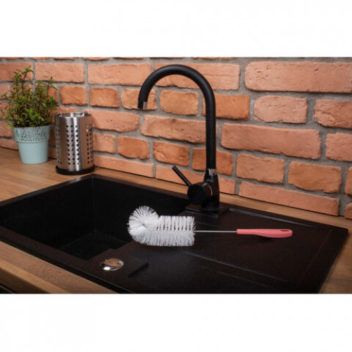 Ершик для мытья бутылок, ширина 6см, длина с рукояткой 36см, пластиковый, ассорти, YORK, 041080