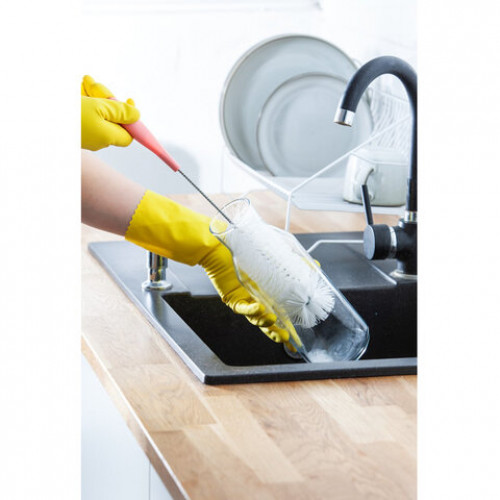 Ершик для мытья бутылок, ширина 6см, длина с рукояткой 36см, пластиковый, ассорти, YORK, 041080