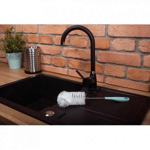 Ершик для мытья бутылок, ширина 6см, длина с рукояткой 36см, пластиковый, ассорти, YORK, 041080