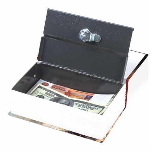 Сейф-книга Война и мир, 55х115х180 мм, ключевой замок, BRAUBERG, 291357