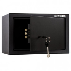 Сейф мебельный BRABIX SF-200KL, 200х310х200 мм, ключевой замок, черный, 291144, S103BR211114