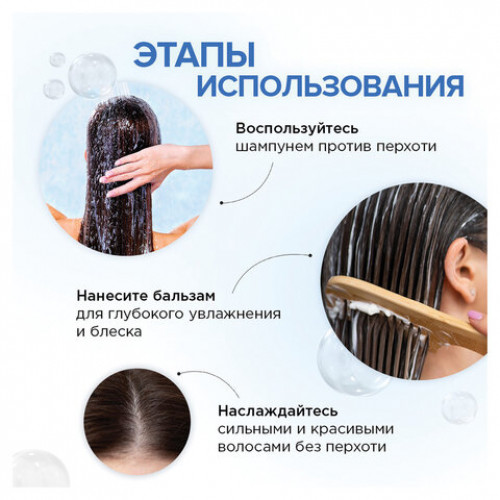 Шампунь-бальзам 400 мл SYNERGETIC HAIR THERAPY Против перхоти 2 в 1, мята и лайм, 701409