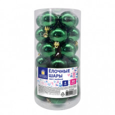 Шары ёлочные 30 шт, 4 см, Solid Color, пластик, ЗЕЛЕНЫЕ, глянец, ЗОЛОТАЯ СКАЗКА, 592500