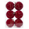 Шары елочные 6 шт., 8 см, Burgundy Charm, пластик, софт-тач, бургунди, ЗОЛОТАЯ СКАЗКА, 592453