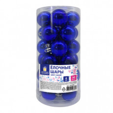 Шары ёлочные 30 шт, 4 см, Solid Color, пластик, СИНИЕ, глянец, ЗОЛОТАЯ СКАЗКА, 592495