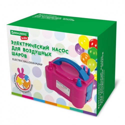 Насос ЭЛЕКТРИЧЕСКИЙ для воздушных шаров, 220 V, 600 W, BRAUBERG KIDS, 591902