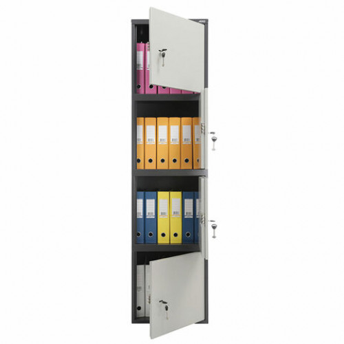 Шкаф металлический для документов AIKO SL-185/4 ГРАФИТ, 1800х460х340 мм, 37 кг, S10799182502
