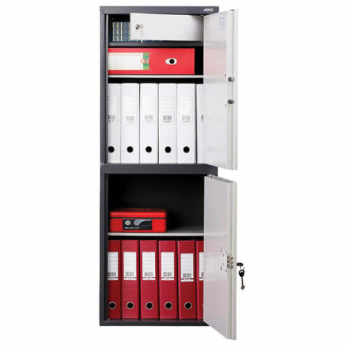 Шкаф металлический для документов AIKO SL-125/2ТEL ГРАФИТ, 1252х460х340 мм, 31 кг, S10799132902