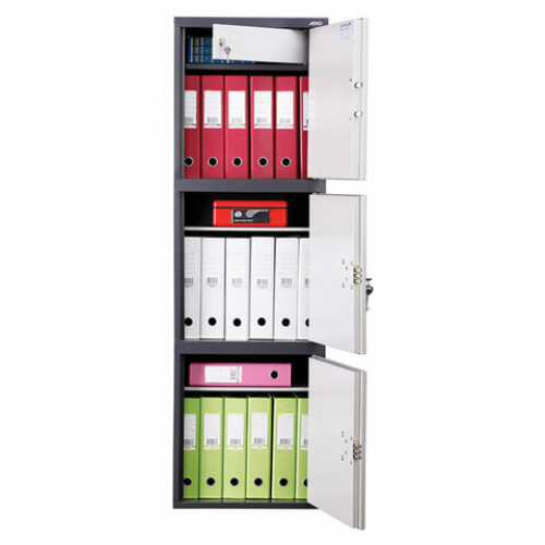 Шкаф металлический для документов AIKO SL-150/3ТEL ГРАФИТ, 1490х460х340 мм, 37 кг, S10799153902