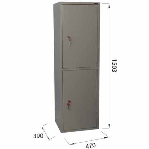 Шкаф металлический для документов BRABIX KBS-032Т, 1503х470х390 мм, 37 кг, трейзер, сварной, 291157