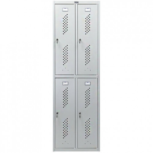 Шкаф металлический для одежды ПРАКТИК LS-22, четырехсекционный, 1830х575х500 мм, 30 кг