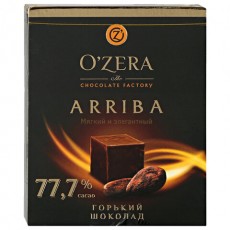 Шоколад порционный O'ZERA Arriba, горький (какао 77,7%), 90 г, 684