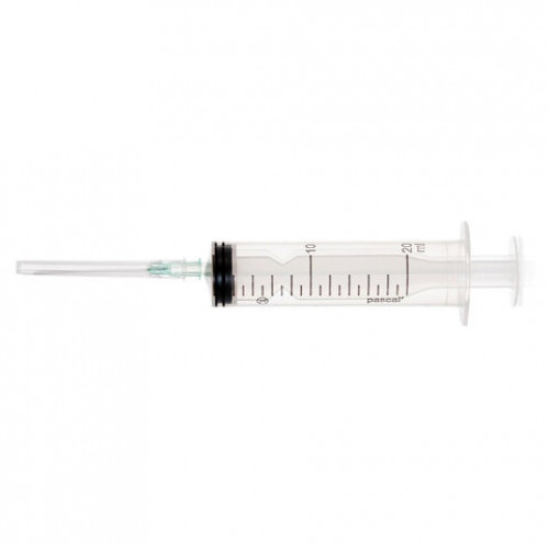 Шприц 3-х компонентный PASCAL, 20 мл КОМПЛЕКТ 5 шт. в коробке, игла 0,8х40 - 21G, ш/, 120608