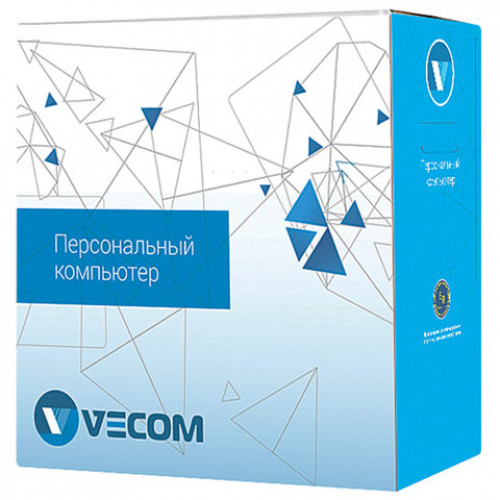 Системный блок VECOM T606 MT, INTEL Pentium Gold G5400, 4 ГБ, 500 ГБ, DVD-RW, DOS, черный