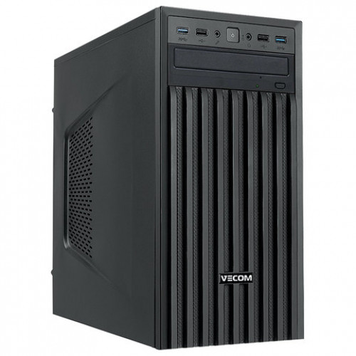 Системный блок VECOM T606 MT, INTEL Pentium Gold G5400, 4 ГБ, 500 ГБ, DVD-RW, DOS, черный