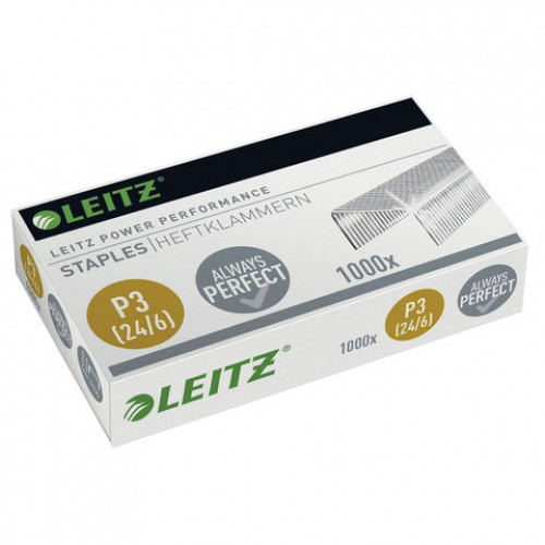 Скобы для степлера LEITZ Power Performance P3 № 24/6, 1000 шт., до 30 листов, 55700000