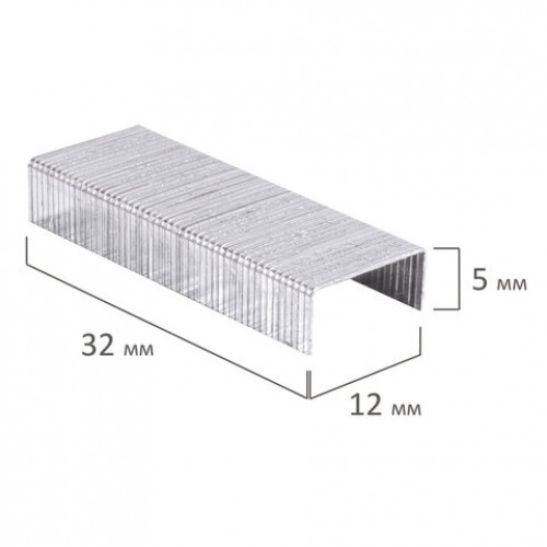Скобы для степлера №24/6, 1000 штук, STAFF EVERYDAY, до 30 листов, 220429