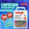 Скрепки BRAUBERG PASTEL 28 мм пастельные цвета, 100 штук, в пластиковой коробке, 27хх