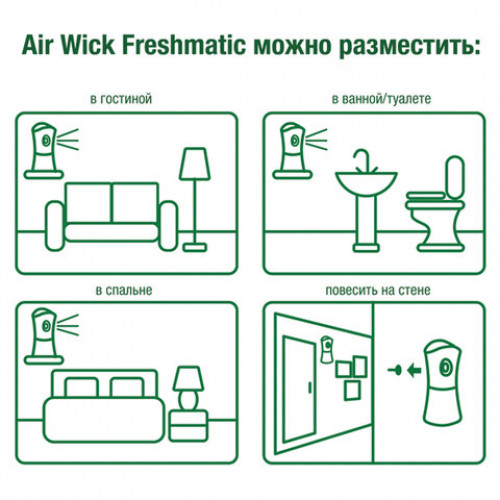 Сменный баллон 250 мл, AIRWICK Магнолия и вишня, для автоматических освежителей, универсальный, 224396