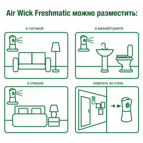 Сменный баллон 250 мл, AIRWICK Лимон и женьшень, для автоматических освежителей, универсальный