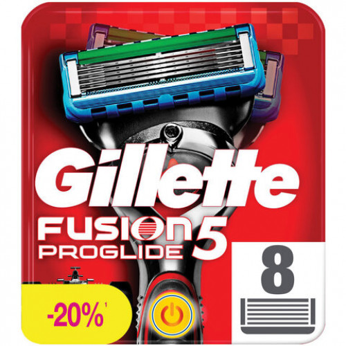 Сменные кассеты для бритья 8 шт., GILLETTE (Жиллет) Fusion ProGlide Power, для мужчин