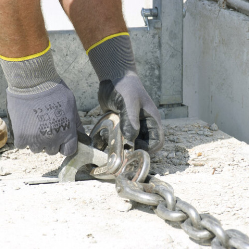 Перчатки текстильные MAPA Ultrane 553, нитриловое покрытие (облив), размер 10 (XL), черные