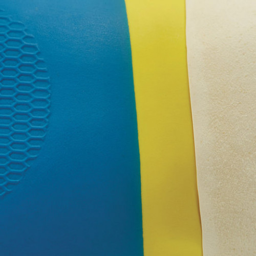 Перчатки латексно-неопреновые MANIPULA Союз, хлопчатобумажное напыление, размер 8-8,5 (M), синие/желтые, LN-F-05