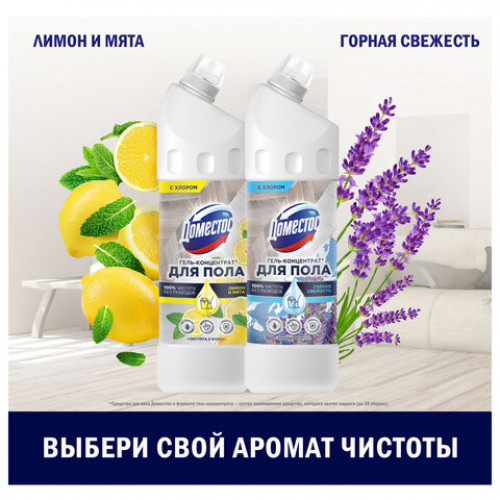 Средство для мытья пола и др.поверхностей 1л ДОМЕСТОС Горная свежесть, гель-концент