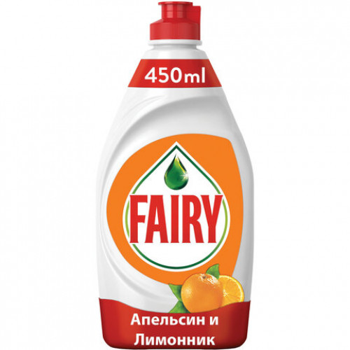 Средство для мытья посуды, 450 мл, FAIRY (Фейри) Апельсин и лимонник