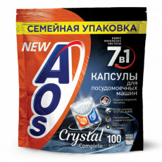 Капсулы для посудомоечных машин 100шт AOS Crystal Complete, ш/к 05939