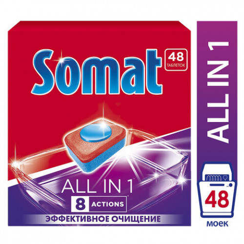 Таблетки для посудомоечных машин 48 шт. SOMAT All-in-1, 2359002