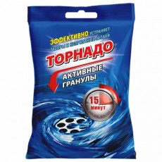 Средство для прочистки канализационных труб в гранулах 70 г, КРОТ Торнадо, активные гранулы, 4000029
