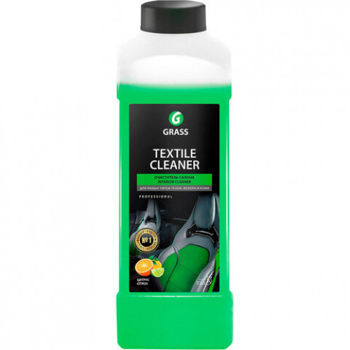 Очиститель обивки салона, для любых типов ткани 1л GRASS TEXTILE CLEANER, цитрус, 112110