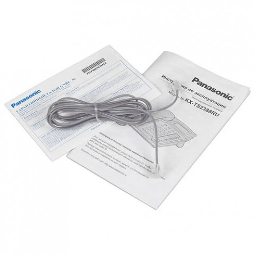 Телефон PANASONIC KX-TS2388RUW, АОН, спикерфон, память 50 ном., тонал/импул. режим, белый