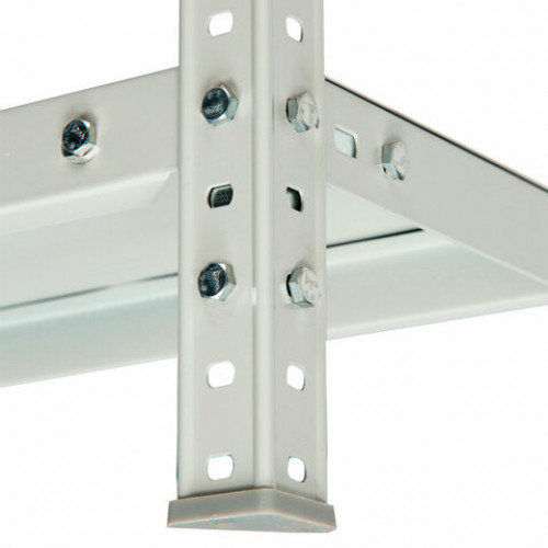Стеллаж металлический BRABIX MS Plus-185/40-4, 1850х1000х400 мм, 4 полки, регулируемые опоры, 291105, S241BR154402