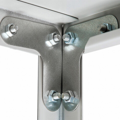 Стеллаж металлический BRABIX MS Plus-185/40-4, 1850х1000х400 мм, 4 полки, регулируемые опоры, 291105, S241BR154402