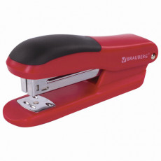 Степлер №24/6, 26/6 BRAUBERG SX-39, до 25 листов, красный, 228592